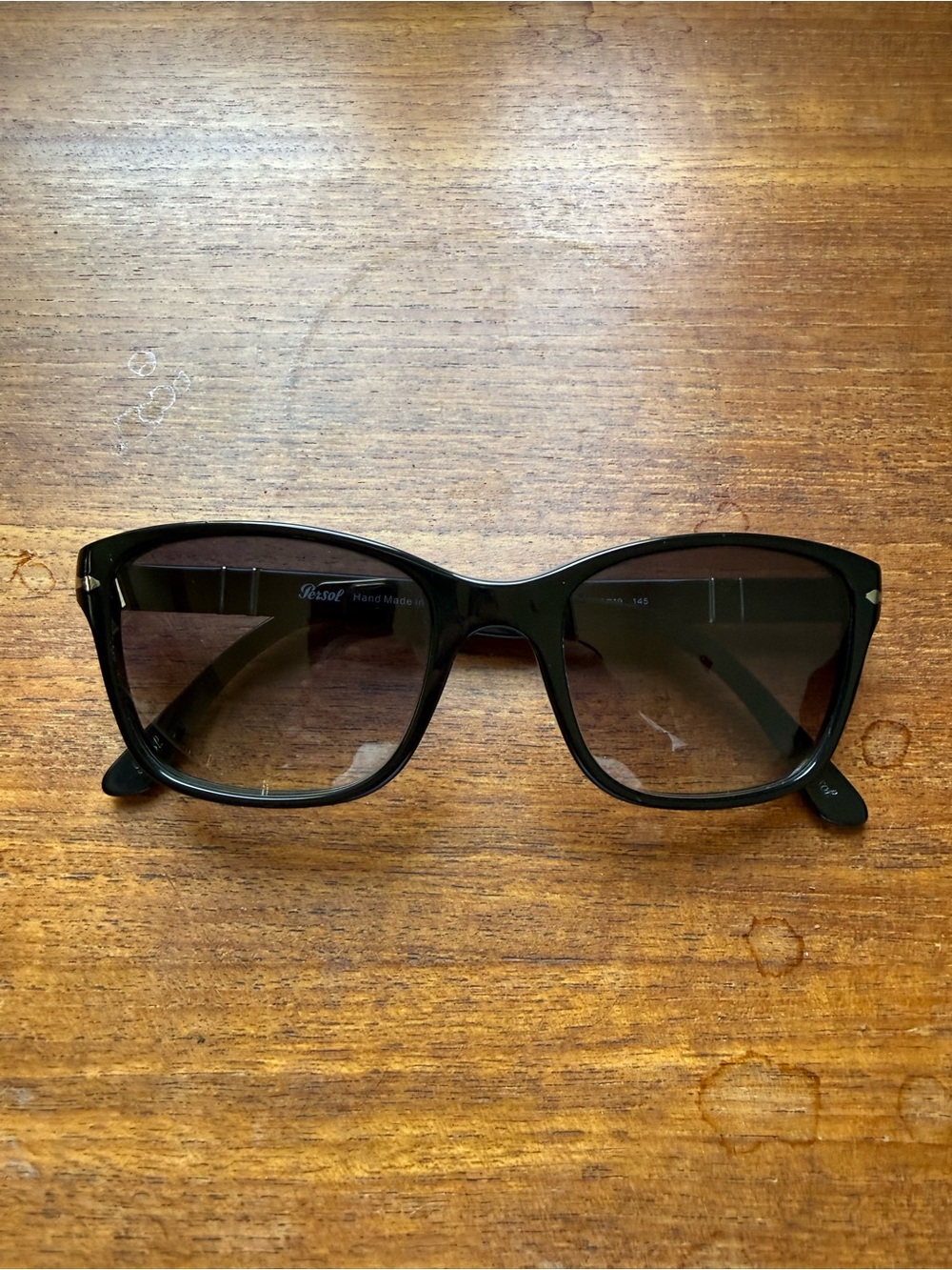 Persol Black Oversized Square Sunglasses